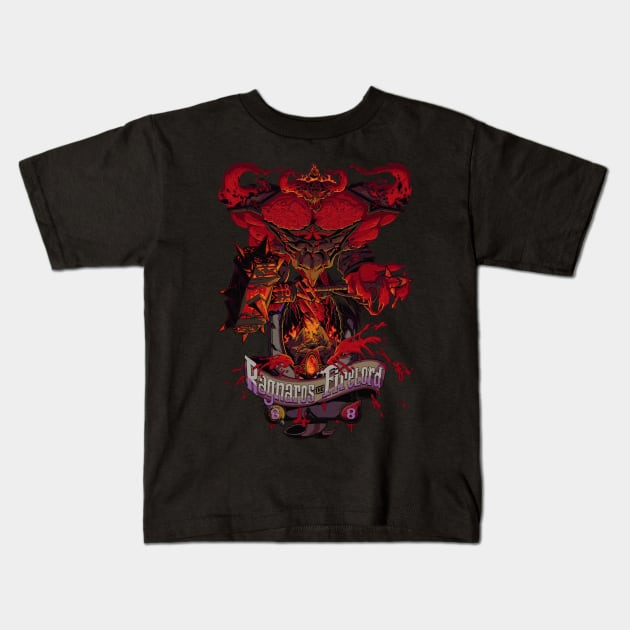 Unofficial Ragnaros Tribute Tee Kids T-Shirt by peanutgolem